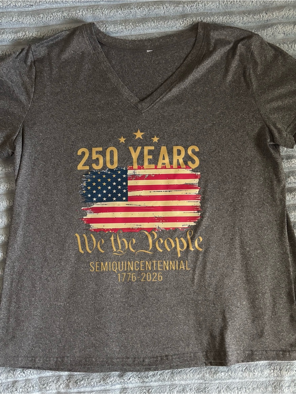 250 Years 'We the People' Patriotic V-Neck Tee
